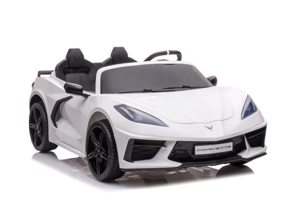 Laste elektriauto 2 istet Corvette Stingray 12v muusikamooduliga, valge цена и информация | Laste elektriautod | kaup24.ee