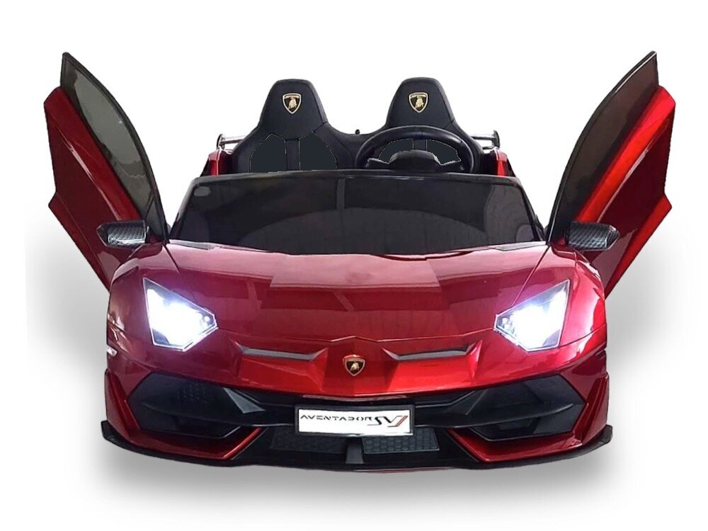 Lamborghini Aventador SVJ, 24 volti sõiduautol, 2-kohaline, punane цена и информация | Laste elektriautod | kaup24.ee