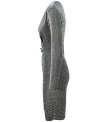 Приталенное платье BSL, серое  цена и информация | Платья | kaup24.ee