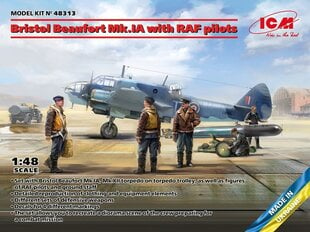 Liimitav mudel ICM 48313 Bristol Beaufort Mk.IA with RAF pilots 1/48 цена и информация | Склеиваемые модели | kaup24.ee