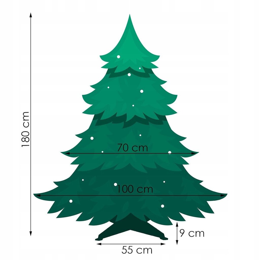 Springos kunstkuusk, 1,80 m цена и информация | Kunstkuused | kaup24.ee