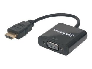 Адаптер Manhattan HDMI на VGA 1080p с питанием USB цена и информация | Адаптеры и USB-hub | kaup24.ee