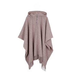 Unisex villane sall - poncho Dita, helepruun цена и информация | Женские кофты | kaup24.ee