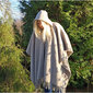 Unisex villane sall - poncho Dita, helepruun hind ja info | Naiste kampsunid | kaup24.ee