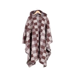 Unisex villane sall - poncho Checks, pruun цена и информация | Женские кофты | kaup24.ee