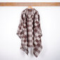 Unisex villane sall - poncho Checks, pruun hind ja info | Naiste kampsunid | kaup24.ee