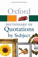 Oxford Dictionary of Quotations by Subject 2nd Revised edition цена и информация | Энциклопедии, справочники | kaup24.ee