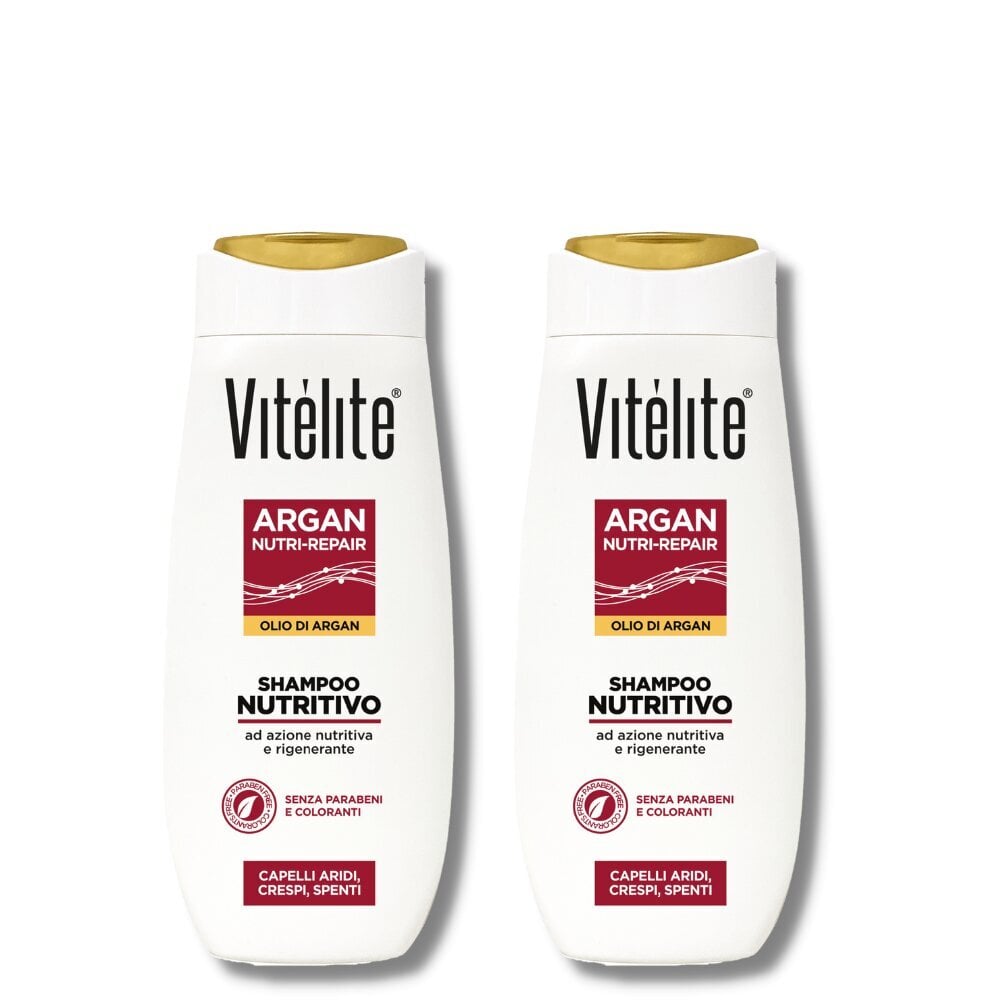 Toitev, taastav juuksešampoon argaaniaga Vitelite Argan, 2x250 ml hind ja info | Šampoonid | kaup24.ee