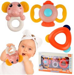 Набор погремушек - грызунков(прорезывателей) для малышей, 3 шт. цена и информация | Игрушки для малышей | kaup24.ee