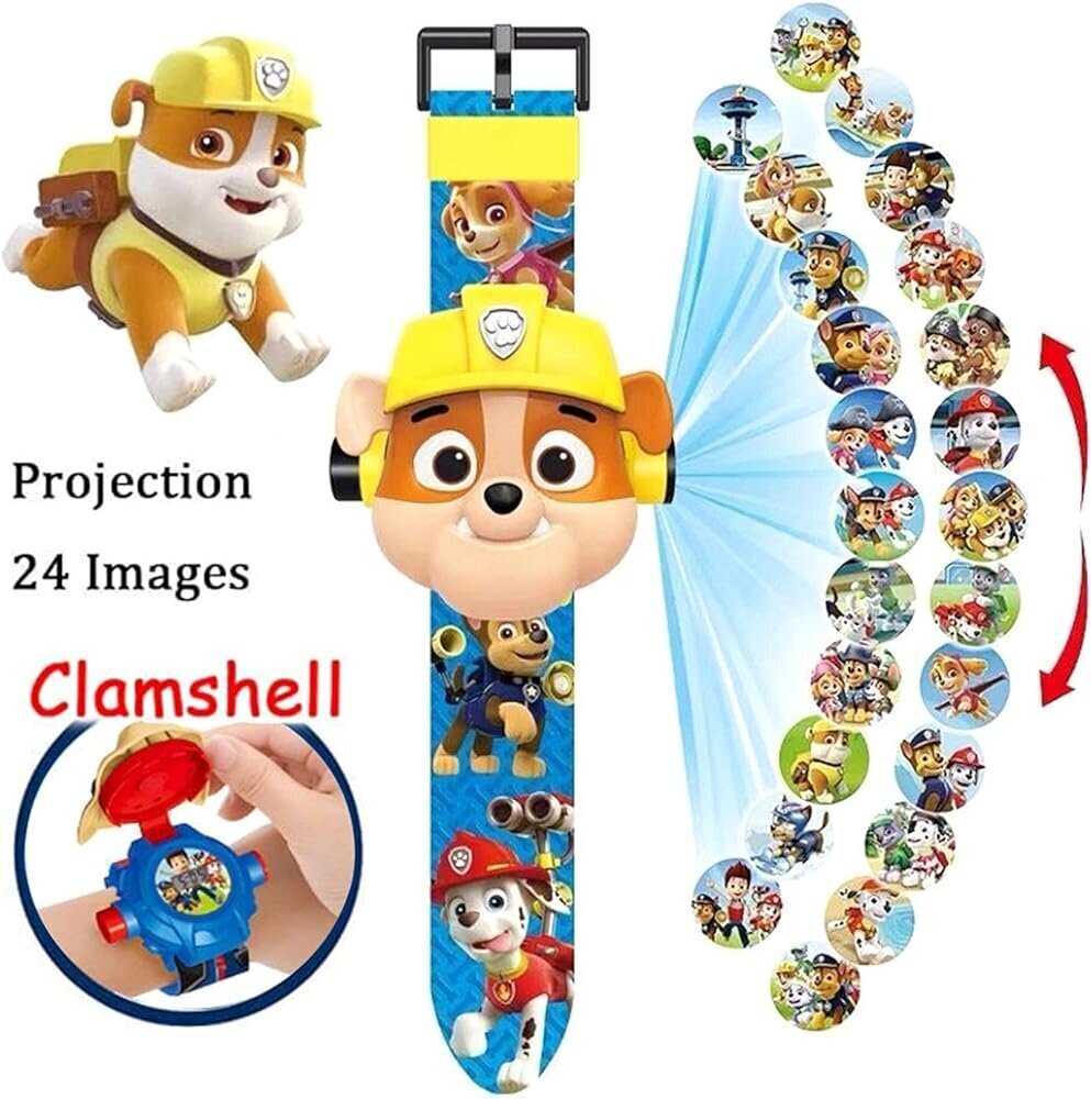 Projektoriga kell lastele Paw Patrol Rubble цена и информация | Laste aksessuaarid | kaup24.ee