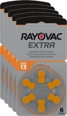 Rayovac Extra Advanced 13 (PR48) elemendid kuuldeaparaatidele, 30 tk hind ja info | Patareid | kaup24.ee