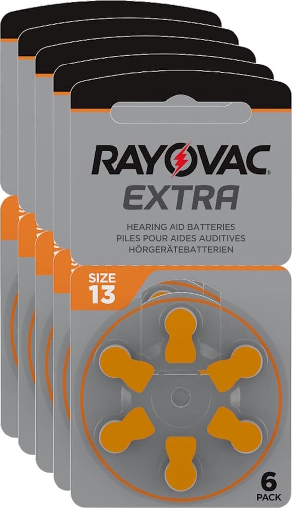 Rayovac Extra Advanced 13 (PR48) elemendid kuuldeaparaatidele, 30 tk цена и информация | Patareid | kaup24.ee