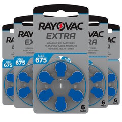 Rayovac Extra Advanced 675 (PR44) patareid kuuldeaparaatidele, 30 tk цена и информация | Батарейки | kaup24.ee