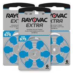 Rayovac Extra Advanced 675 (PR44) elemendid kuuldeaparaatidele, 18 tk цена и информация | Батарейки | kaup24.ee