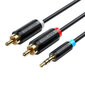 Vention BCLBI, 3.5mm Male to 2x Male RCA, 3m цена и информация | Kaablid ja juhtmed | kaup24.ee