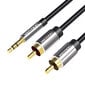 Vention BCFBH, 3.5mm Male to 2x RCA Male, 2m цена и информация | Kaablid ja juhtmed | kaup24.ee