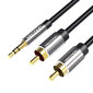 Vention BCFBH, 3.5mm Male to 2x RCA Male, 2m цена и информация | Kaablid ja juhtmed | kaup24.ee