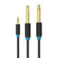 Vention BACBH, 3.5mm TRS Male to 2x 6.35mm Male, 2m цена и информация | Kaablid ja juhtmed | kaup24.ee