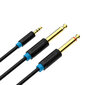 Vention BACBF, 3.5mm TRS Male to 2x 6.35mm Male, 1m цена и информация | Kaablid ja juhtmed | kaup24.ee