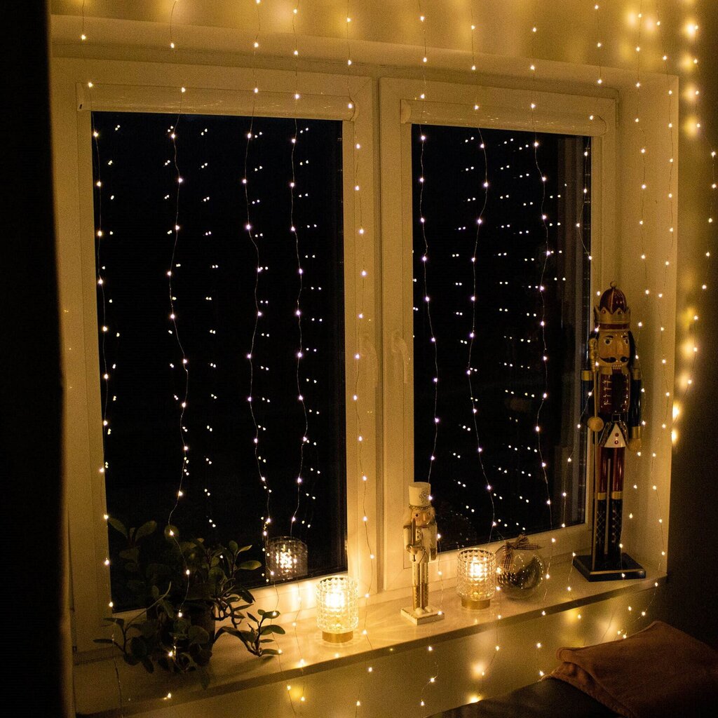 Jõulutulede valguskett 300 LED, 3x3 m hind ja info | Jõulutuled | kaup24.ee
