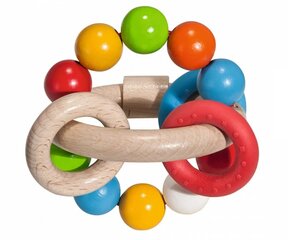 Gripper 3D teether ja helmedega puidust цена и информация | Игрушки для малышей | kaup24.ee