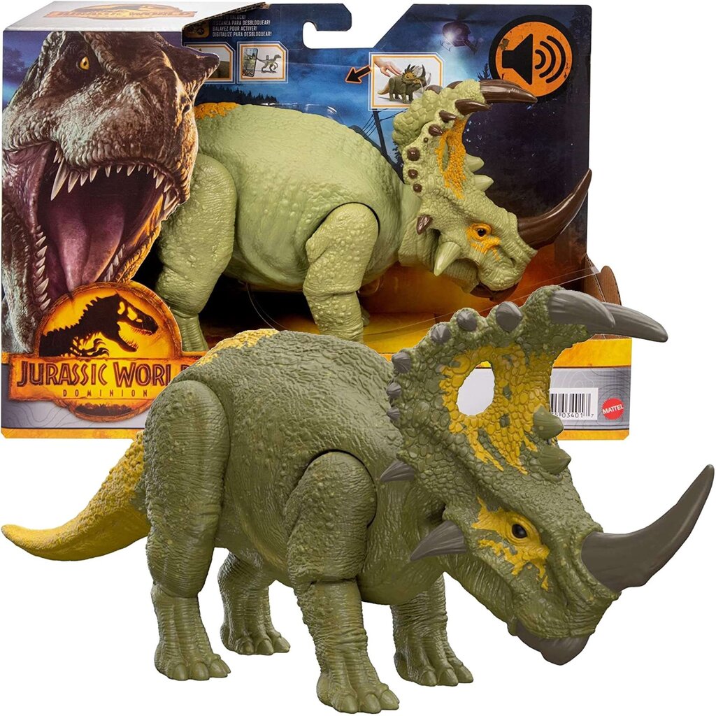 Dinosaurus Sinoceratops Jurassic World Wild Roar hind ja info | Poiste mänguasjad | kaup24.ee