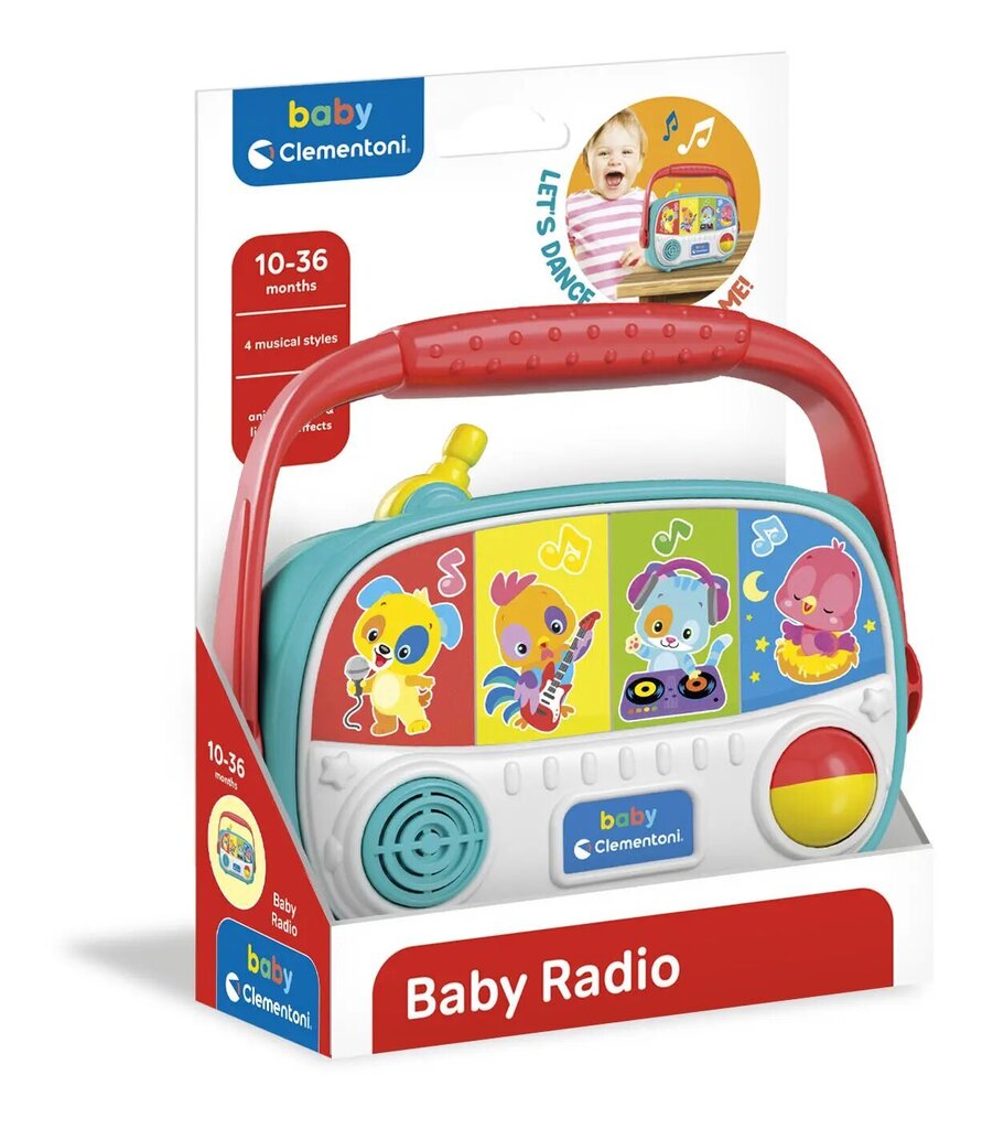 Baby Radio Clementoni koos helide ja meloodiatega цена и информация | Imikute mänguasjad | kaup24.ee