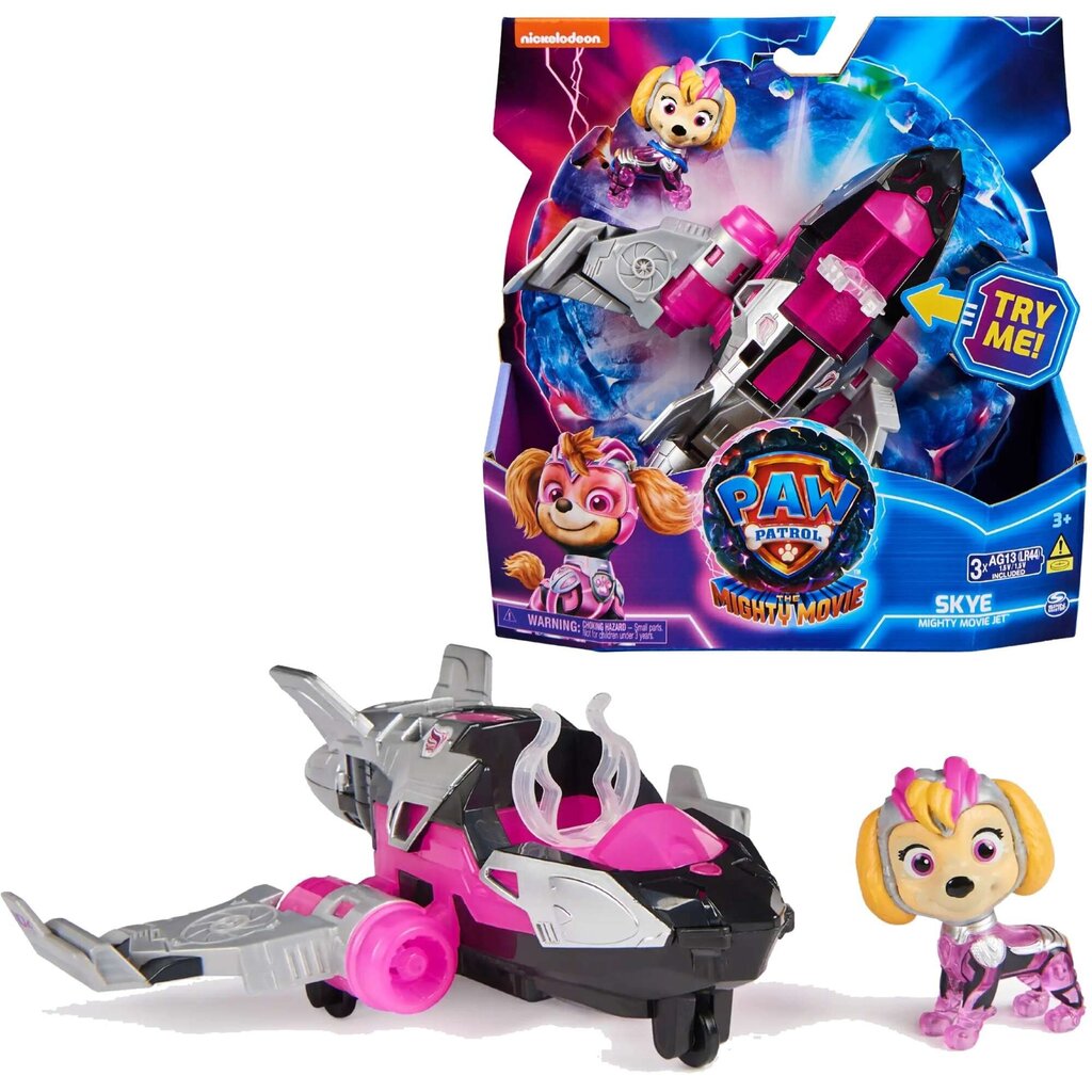 Figuurikomplekt Paw Patrol Skye roosa reaktiivsõiduk helivalgusega hind ja info | Poiste mänguasjad | kaup24.ee