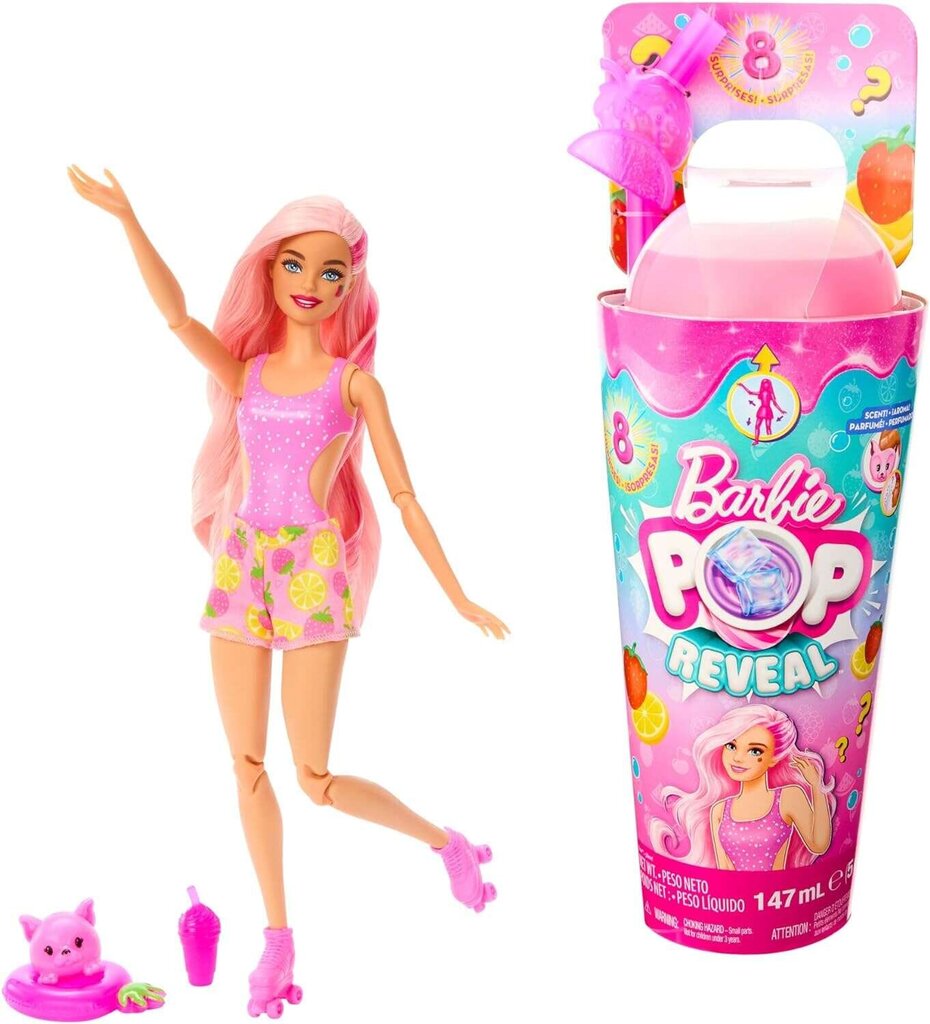 Nukukomplekt maasika-sidruniga Barbie Pop Reveal puuviljasarja hind ja info | Tüdrukute mänguasjad | kaup24.ee