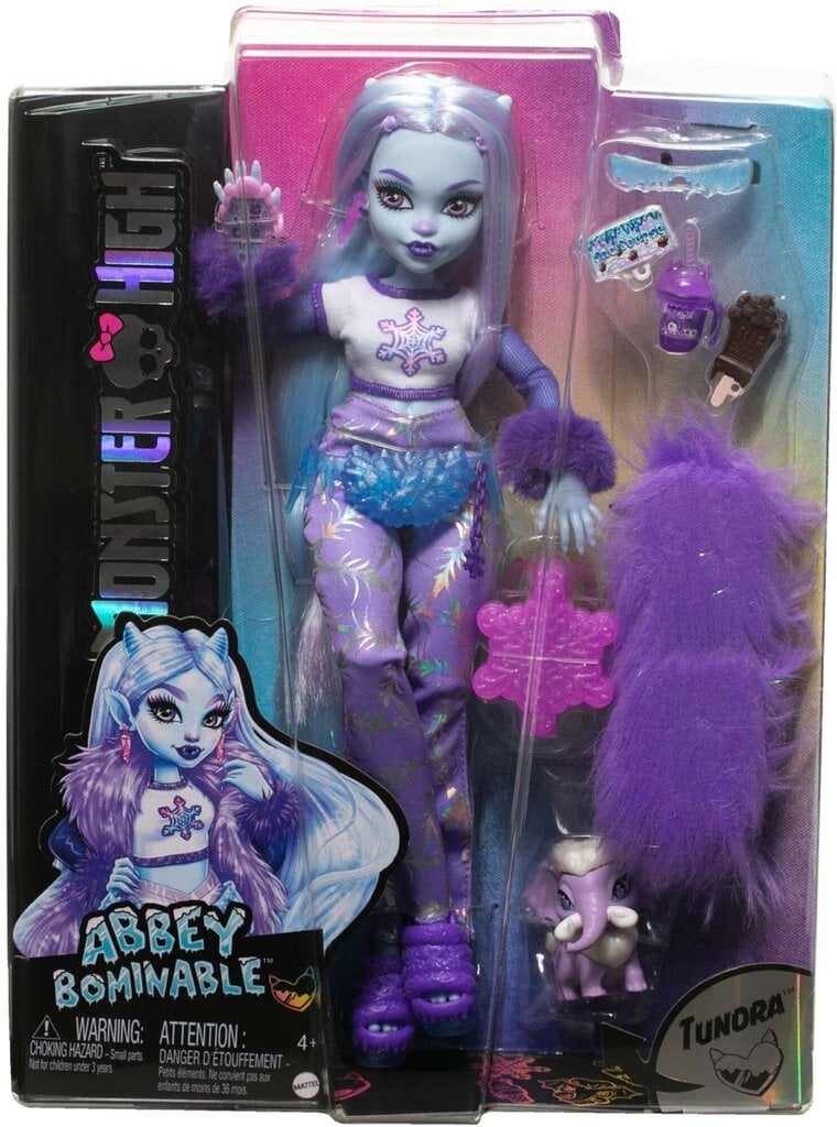 Suur nukk Monster High Abbey Bominable 30 cm + tarvikud lemmikloomad hind ja info | Tüdrukute mänguasjad | kaup24.ee