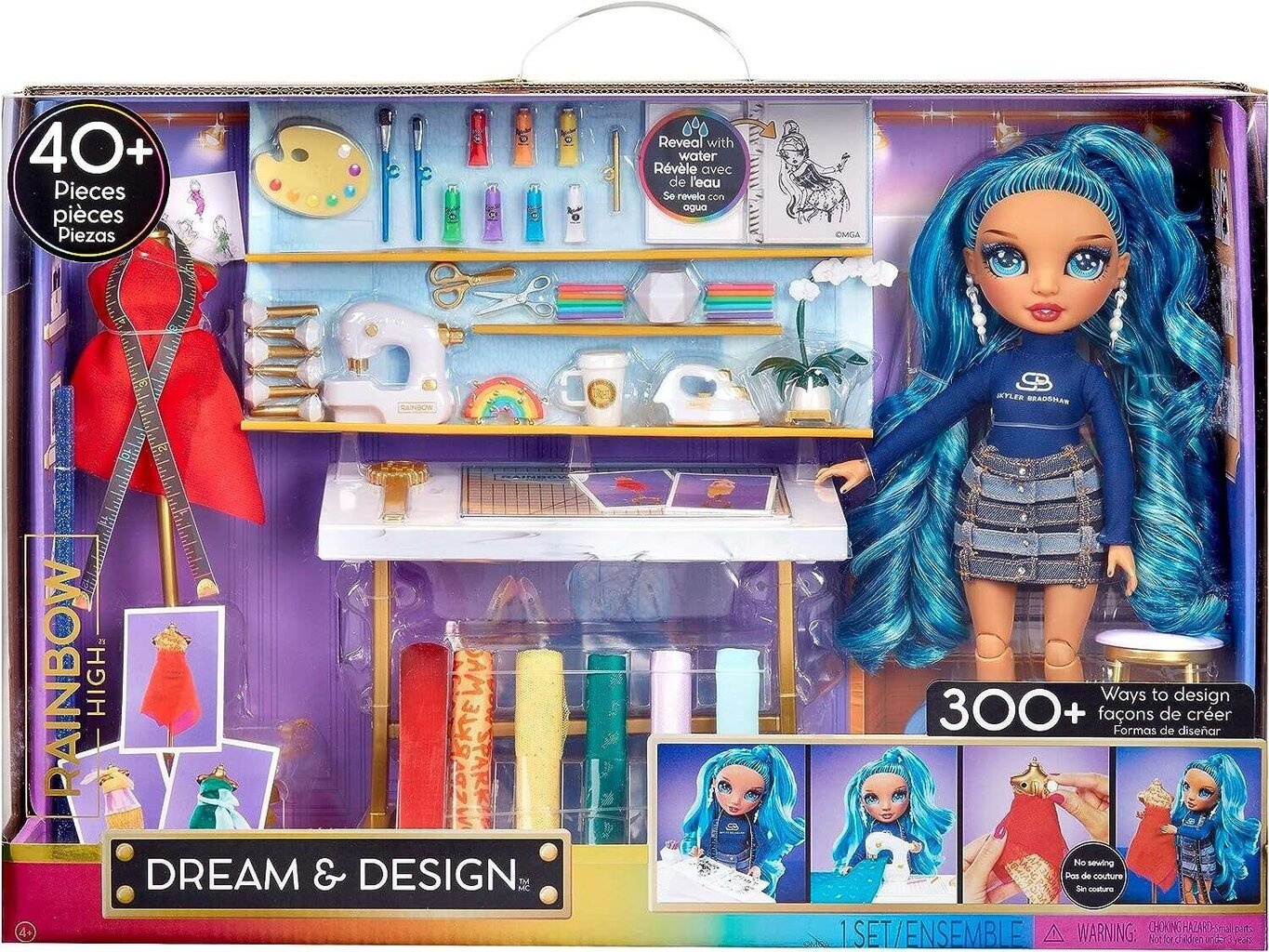 Komplekt Rainbow High suur moestuudio Dream & Design nukk + aksessuaarid hind ja info | Tüdrukute mänguasjad | kaup24.ee