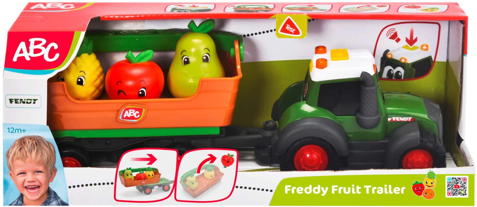 Komplekt ABC Freddy Fruit Trailer interaktiivne traktori helituli hind ja info | Tüdrukute mänguasjad | kaup24.ee