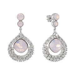 Naiste kõrvarõngad Diamond Sky „J'Adore II (Rose Water Opal)“ koos Swarovski kristallidega DS02A618 hind ja info | Kõrvarõngad | kaup24.ee