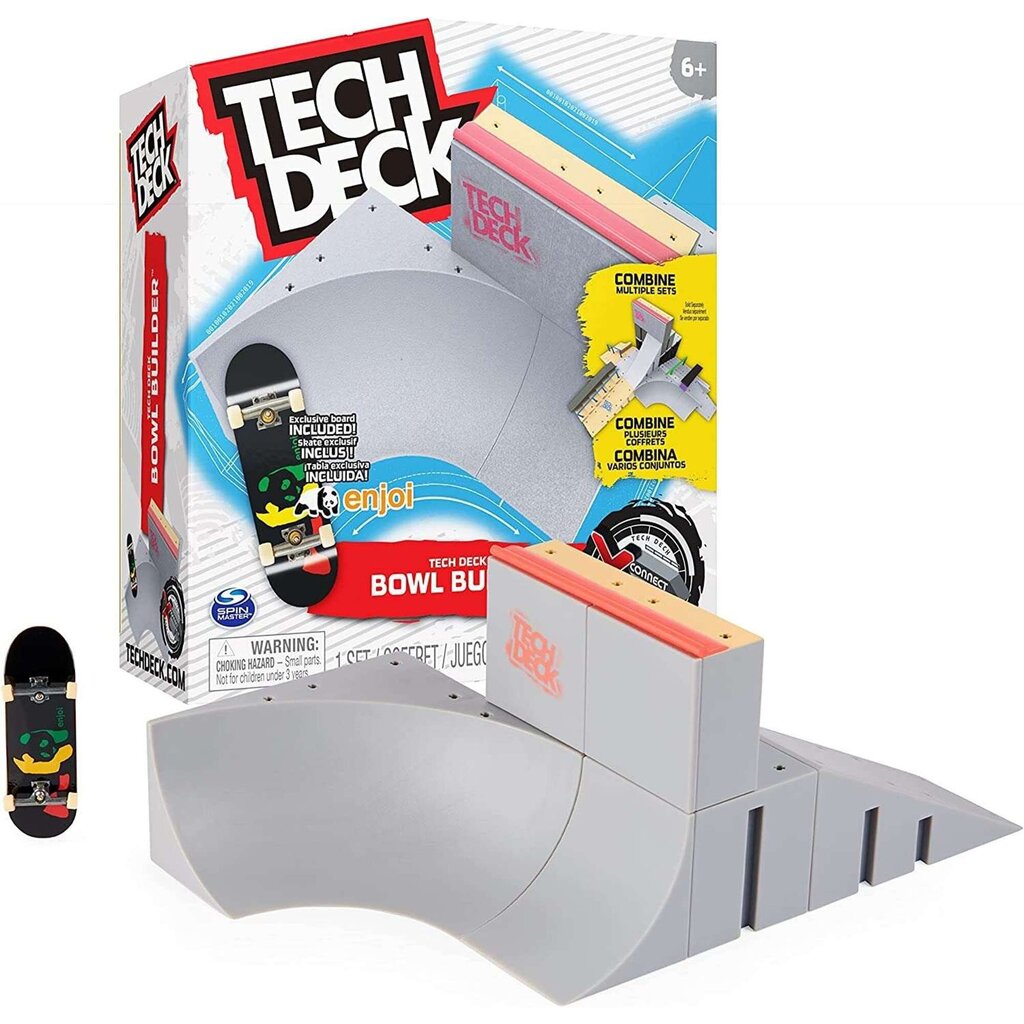 Fingerboard zestaw rampa Tech Deck Bowl Builder ja deskorolka цена и информация | Poiste mänguasjad | kaup24.ee