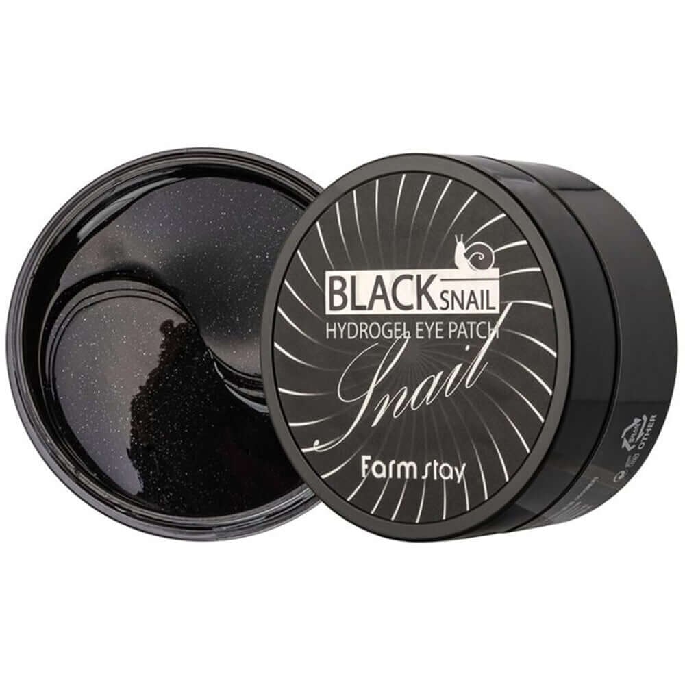 Hüdrogeelsed silmaplaastrid musta teo mutsiiniga FarmStay Black Snail Hydrogel Eye Patch, 60 tk цена и информация | Näomaskid, silmamaskid | kaup24.ee