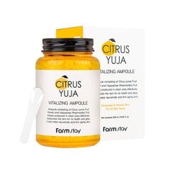 Ампульная сыворотка для лица с экстрактом юдзу FarmStay Citrus Yuja Vitalizing Ampoule, 250 мл цена и информация | Сыворотки для лица, масла | kaup24.ee