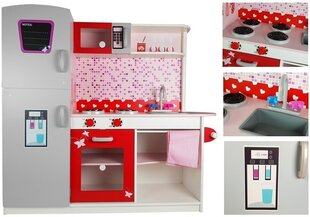 Puidust kööginurk lastele Jolie, valge ja roosa hind ja info | Tüdrukute mänguasjad | kaup24.ee
