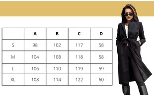 Женское длинное пальто Och Bella коричневого цвета цена и информация | Женские пальто | kaup24.ee