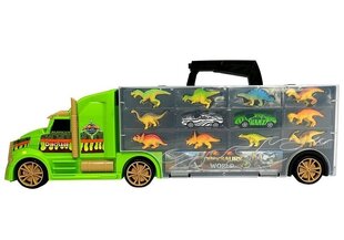 Dinosaurus ja autod, veoauto 53 cm hind ja info | Poiste mänguasjad | kaup24.ee