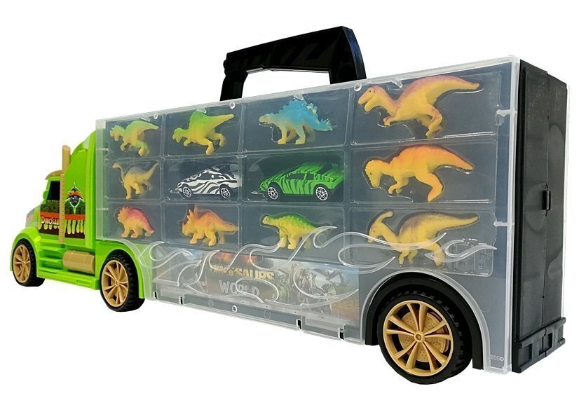 Dinosaurus ja autod, veoauto 53 cm цена и информация | Poiste mänguasjad | kaup24.ee