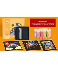 Мега набор для рисования песком 18 цветов+27 карточек цена и информация | Развивающие игрушки | kaup24.ee