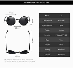 Päikeseprillid mustad, hõbedased цена и информация | Женские солнцезащитные очки | kaup24.ee