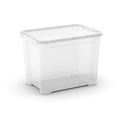 Коробка с крышкой T Box M 20L 26,5x38x28,5см прозрачная цена и информация | Ящики для вещей | kaup24.ee