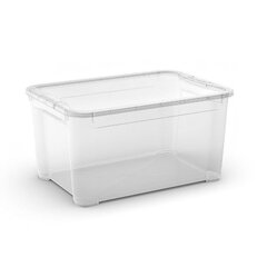 Коробка с крышкой T Box XL 47L 39x55,5x28,5см прозрачная цена и информация | Ящики для вещей | kaup24.ee