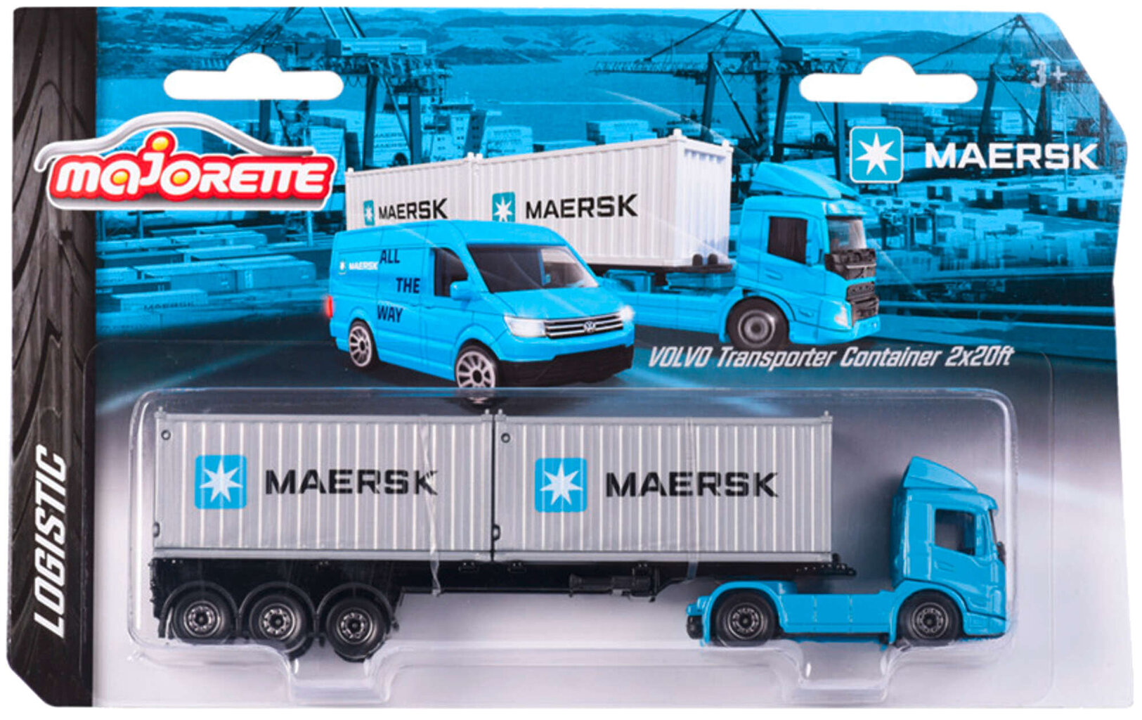 Konteinerauto Maerski liikuvate osadega sõiduk hind ja info | Poiste mänguasjad | kaup24.ee