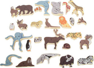 Puidust mõistatused, Small Foot, loomaaias Puzzle hind ja info | Imikute mänguasjad | kaup24.ee