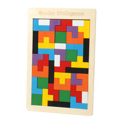 Puidust puslemäng Tetris, 40tk hind ja info | Arendavad mänguasjad | kaup24.ee