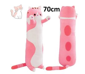 Плюшевая игрушка - кошка Нappy People, 70 см, розовая цена и информация | Мягкие игрушки | kaup24.ee