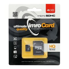 Imro microSD 4GB цена и информация | Карты памяти для фотоаппаратов, камер | kaup24.ee