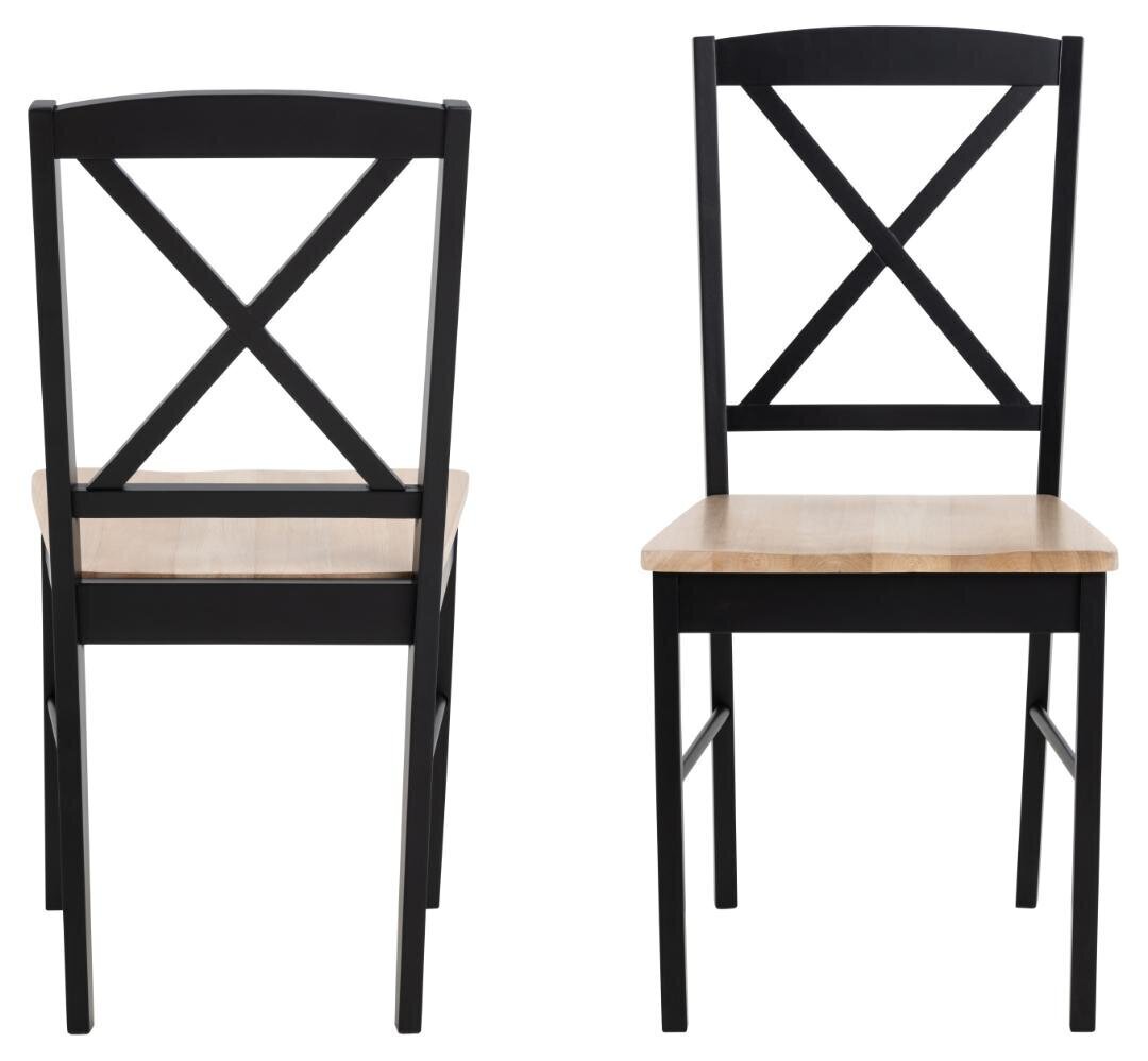2-tooli komplekt Elvira, must hind ja info | Söögilaua toolid, köögitoolid | kaup24.ee